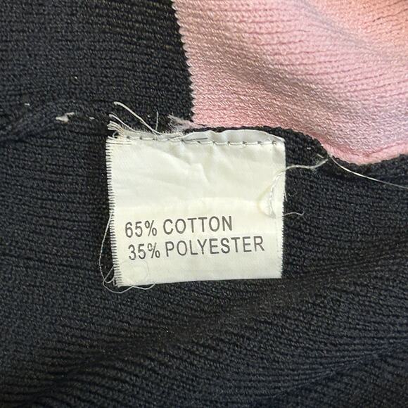 AK Anne‎ Klein Pink Striped Short Sleeve Heart Y2K Top Embellished Bling Sz S? - Picture 5 of 5